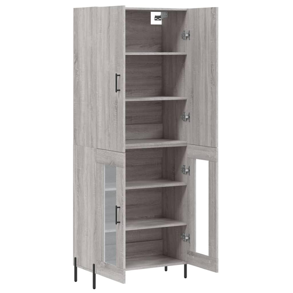 Ντουλάπι Γκρι Sonoma 69,5 x 34 x 180 εκ. Επεξεργασμένο Ξύλο - Pakobazaar