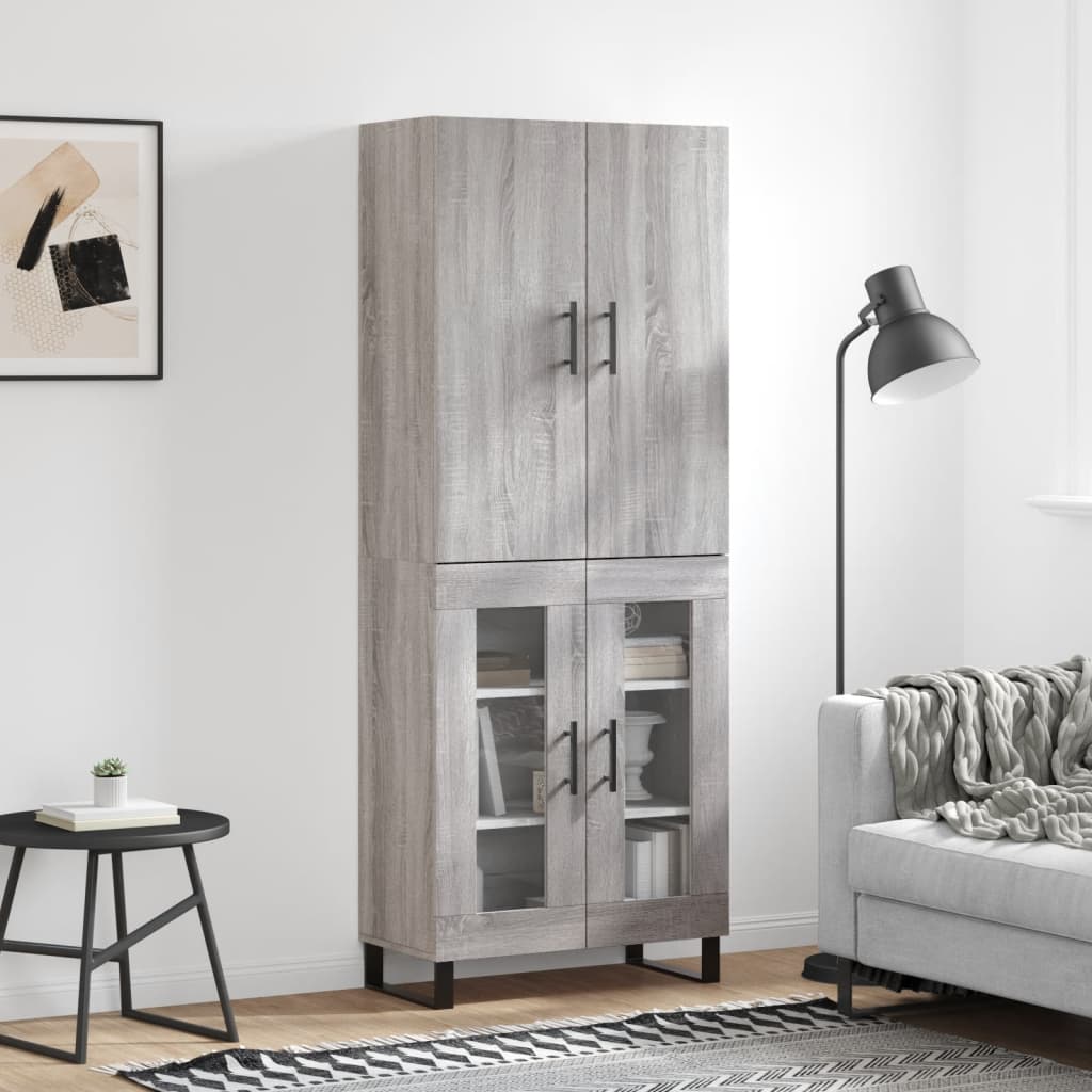 Ντουλάπι Γκρι Sonoma 69,5 x 34 x 180 εκ. Επεξεργασμένο Ξύλο