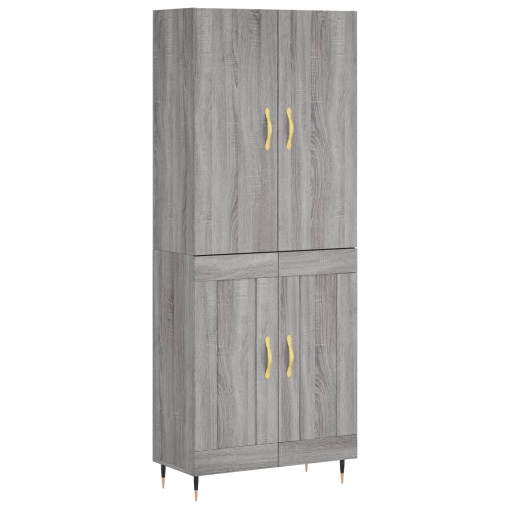 Ντουλάπι Γκρι Sonoma 69,5 x 34 x 180 εκ. Επεξεργασμένο Ξύλο