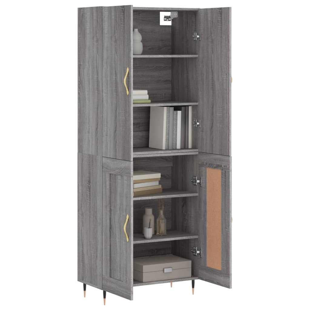 Ντουλάπι Γκρι Sonoma 69,5 x 34 x 180 εκ. Επεξεργασμένο Ξύλο