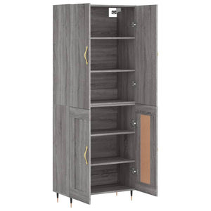 Ντουλάπι Γκρι Sonoma 69,5 x 34 x 180 εκ. Επεξεργασμένο Ξύλο