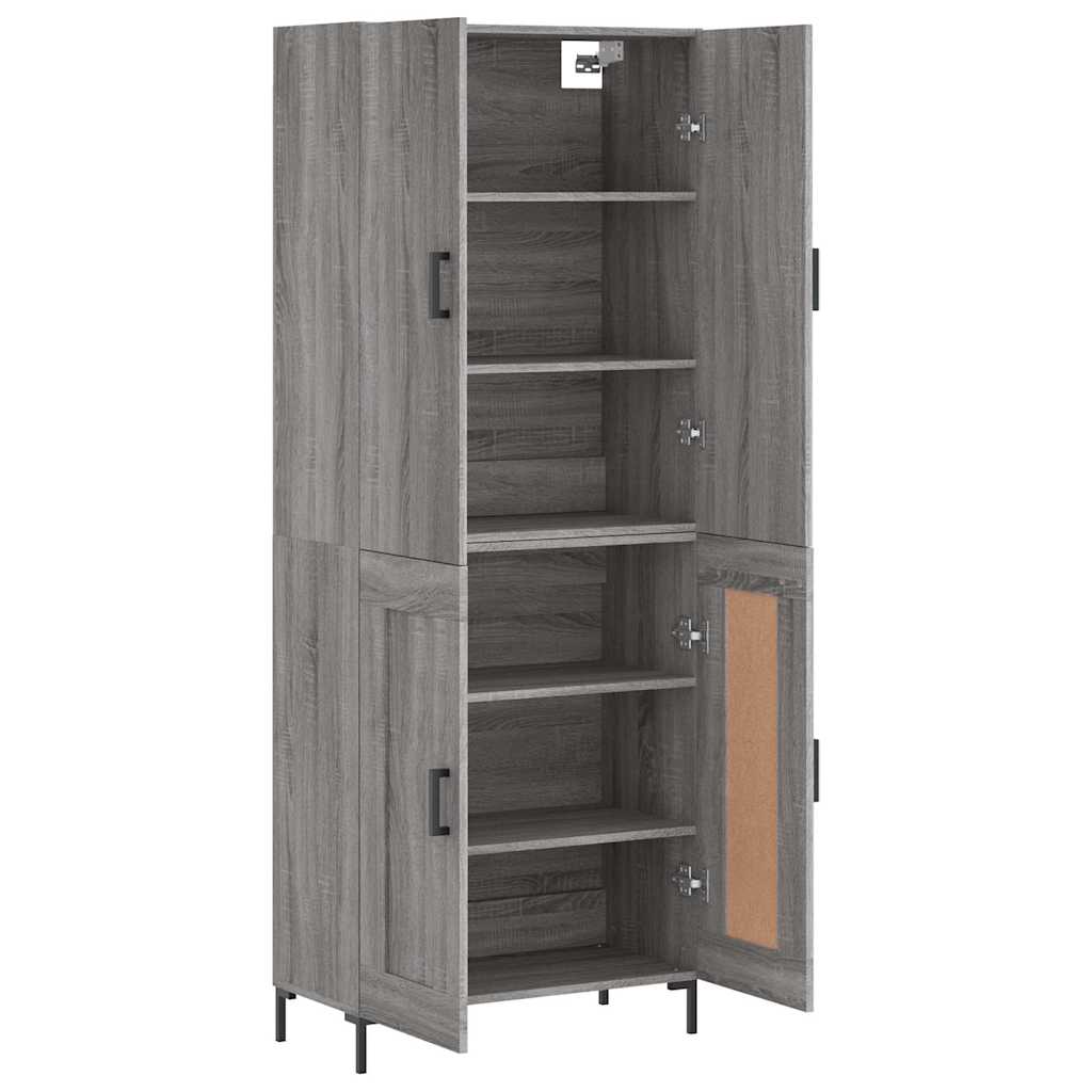 Ντουλάπι Γκρι Sonoma 69,5 x 34 x 180 εκ. Επεξεργασμένο Ξύλο