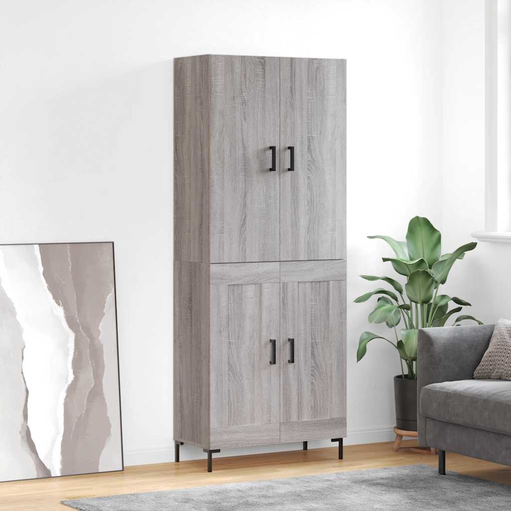 Ντουλάπι Γκρι Sonoma 69,5 x 34 x 180 εκ. Επεξεργασμένο Ξύλο