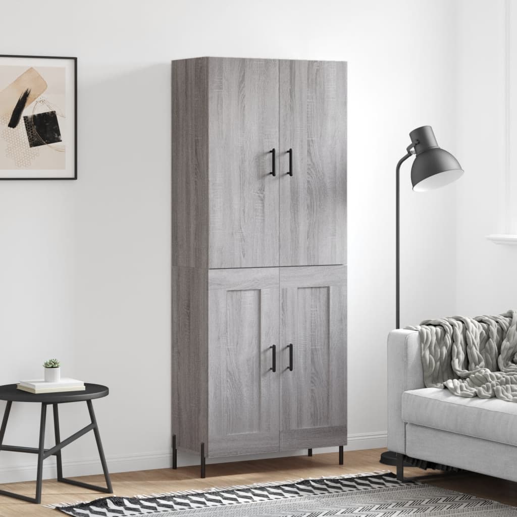 Ντουλάπι Γκρι Sonoma 69,5 x 34 x 180 εκ. Επεξεργασμένο Ξύλο