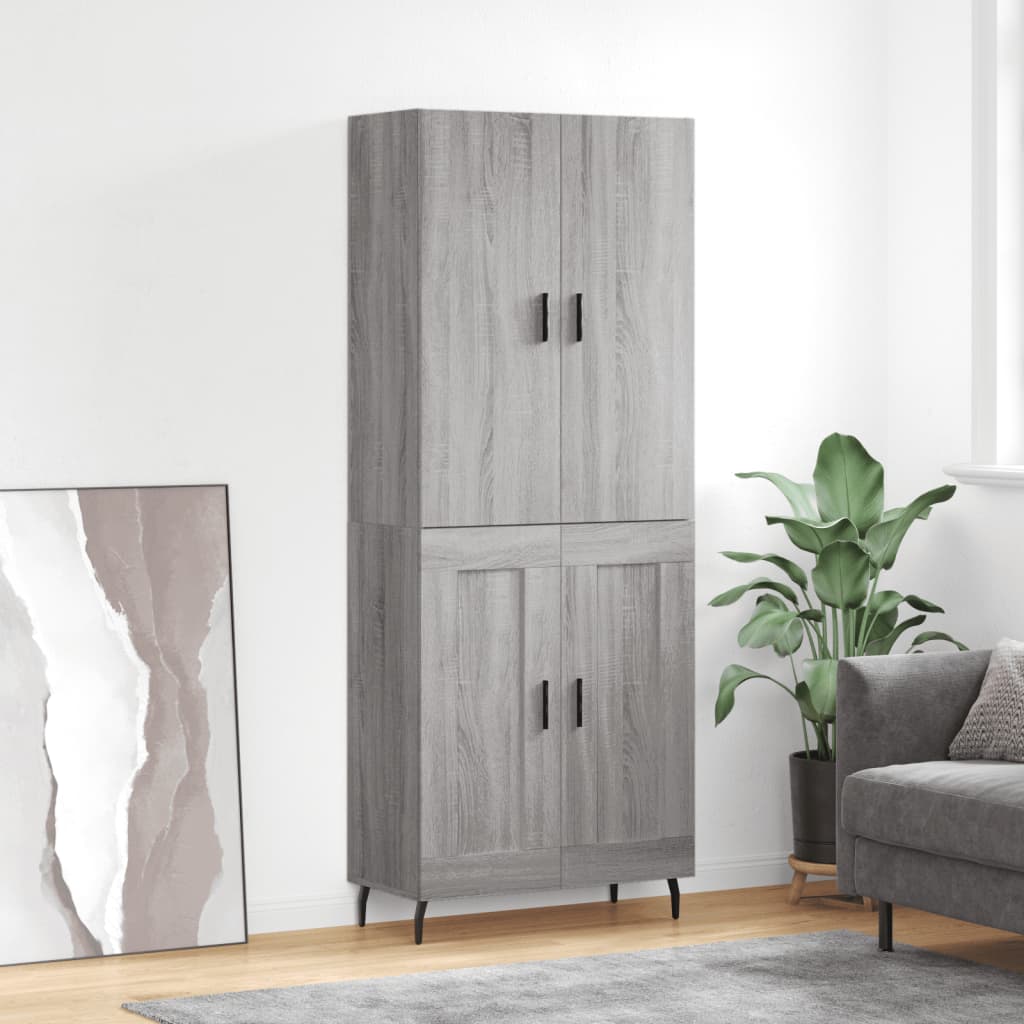 Ντουλάπι Γκρι Sonoma 69,5 x 34 x 180 εκ. Επεξεργασμένο Ξύλο - Pakobazaar