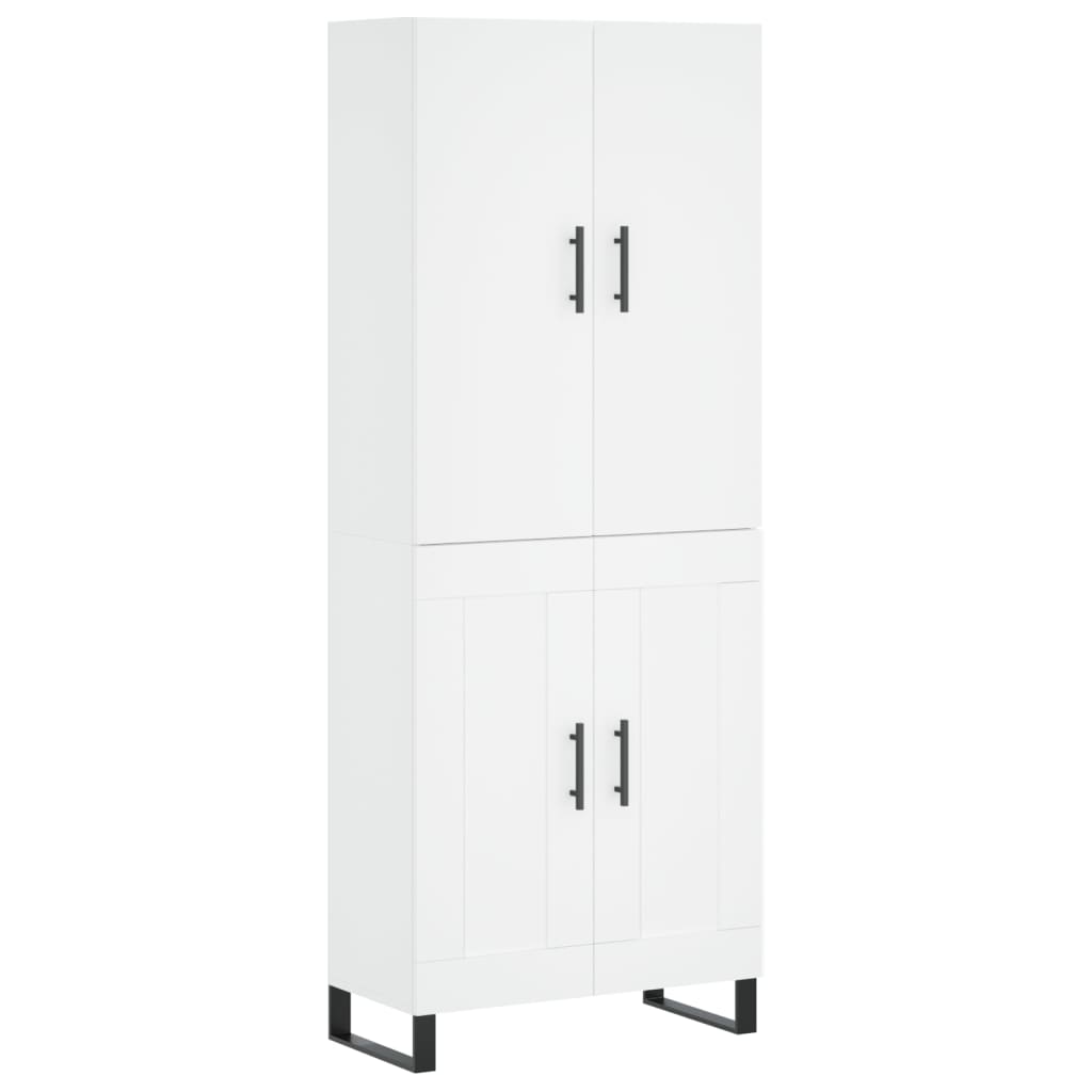 Ντουλάπι Λευκό 69,5x34x180 εκ. από Επεξεργασμένο Ξύλο