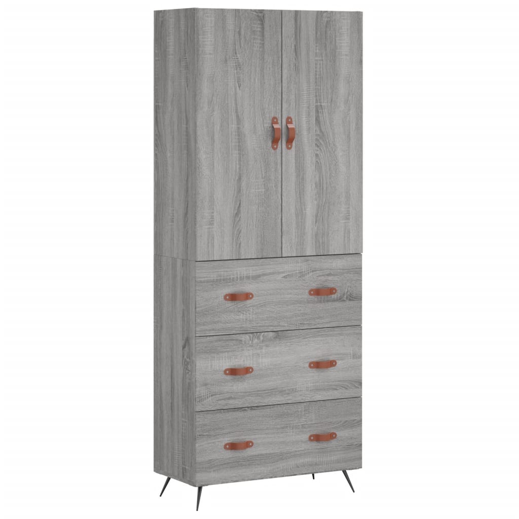 Ντουλάπι Γκρι Sonoma 69,5 x 34 x 180 εκ. Επεξεργασμένο Ξύλο