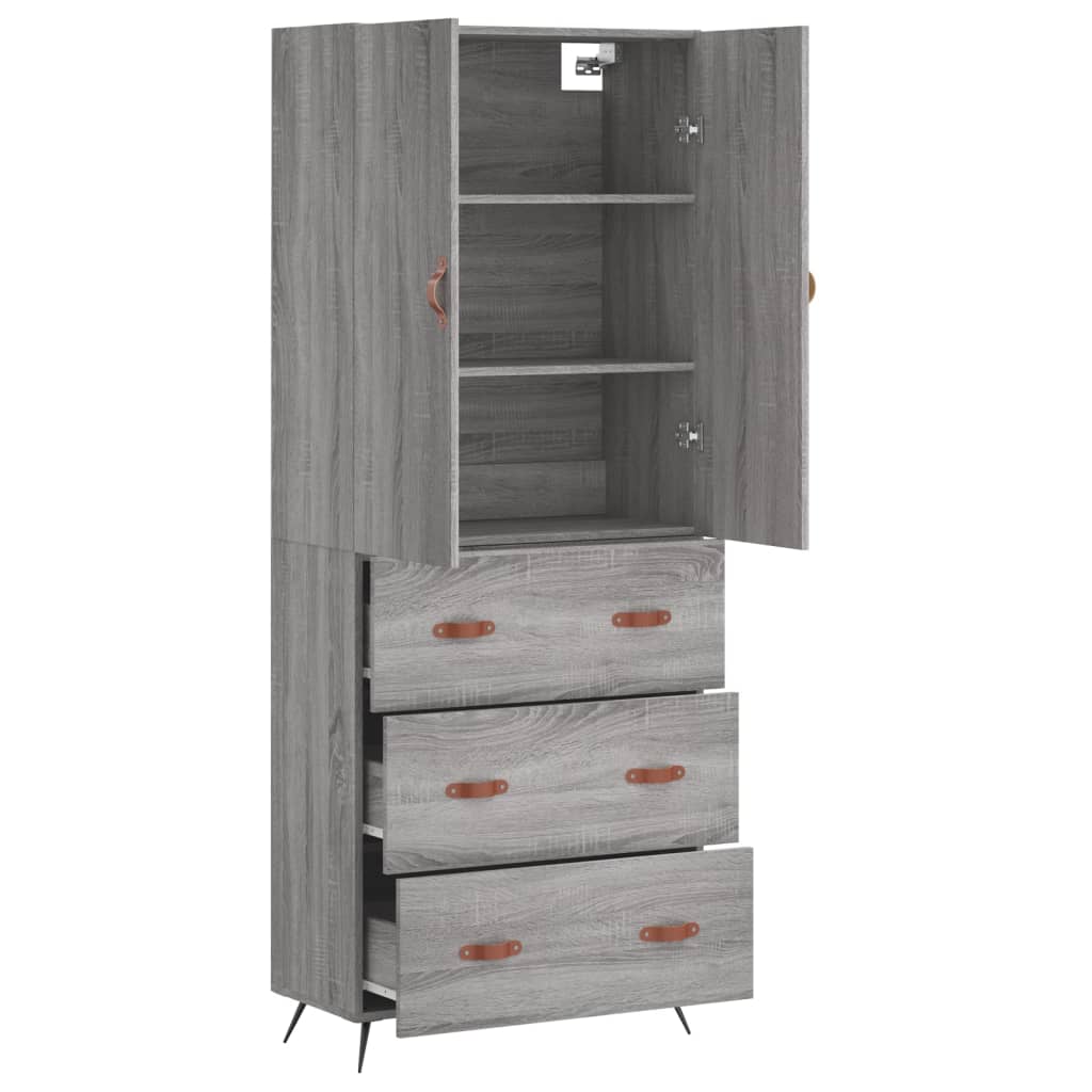 Ντουλάπι Γκρι Sonoma 69,5 x 34 x 180 εκ. Επεξεργασμένο Ξύλο