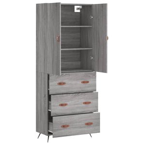 Ντουλάπι Γκρι Sonoma 69,5 x 34 x 180 εκ. Επεξεργασμένο Ξύλο