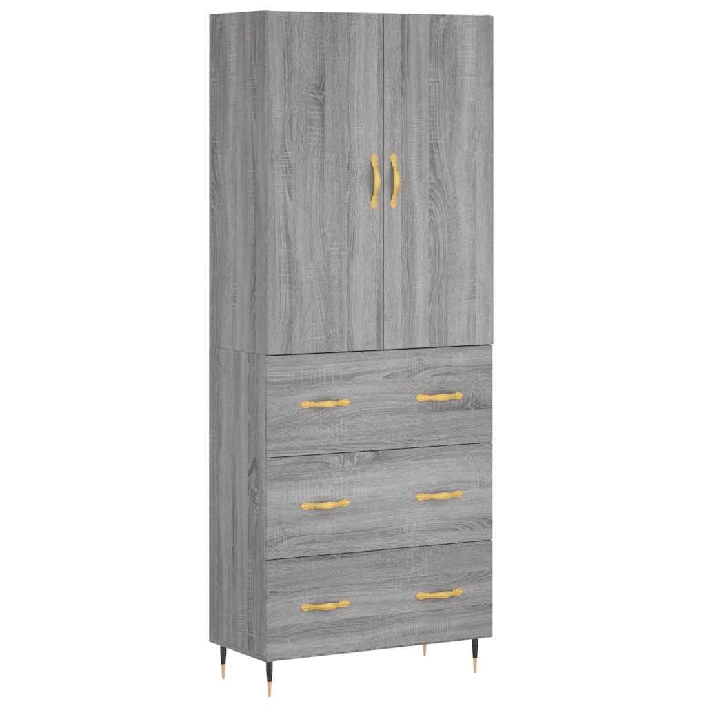 Ντουλάπι Γκρι Sonoma 69,5 x 34 x 180 εκ. Επεξεργασμένο Ξύλο