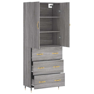 Ντουλάπι Γκρι Sonoma 69,5 x 34 x 180 εκ. Επεξεργασμένο Ξύλο