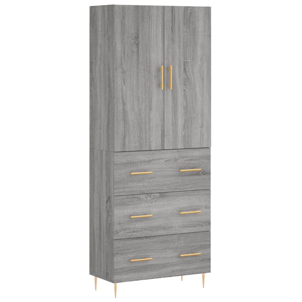 Ντουλάπι Γκρι Sonoma 69,5 x 34 x 180 εκ. Επεξεργασμένο Ξύλο