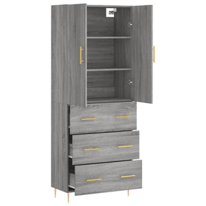 Ντουλάπι Γκρι Sonoma 69,5 x 34 x 180 εκ. Επεξεργασμένο Ξύλο