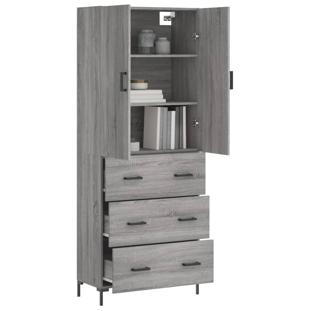 Ντουλάπι Γκρι Sonoma 69,5 x 34 x 180 εκ. Επεξεργασμένο Ξύλο