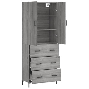 Ντουλάπι Γκρι Sonoma 69,5 x 34 x 180 εκ. Επεξεργασμένο Ξύλο