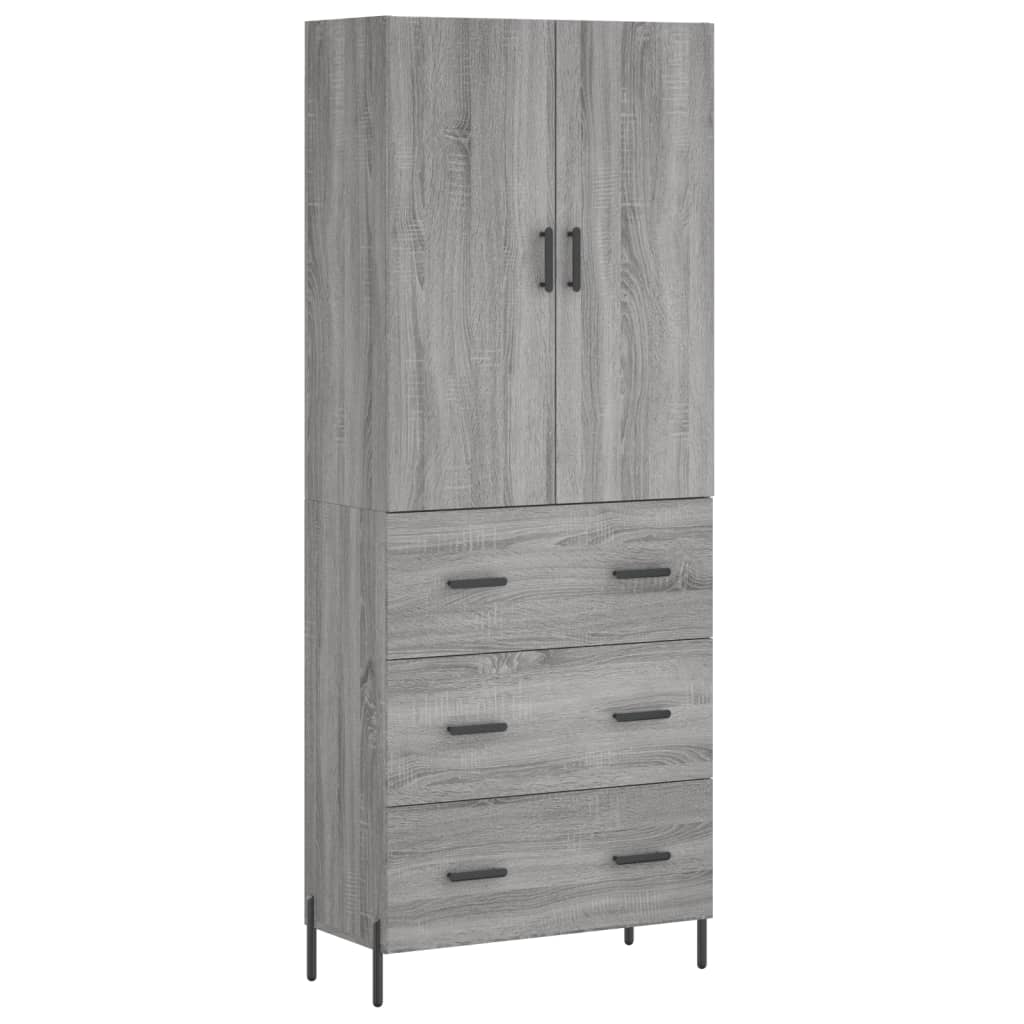 Ντουλάπι Γκρι Sonoma 69,5 x 34 x 180 εκ. Επεξεργασμένο Ξύλο - Pakobazaar