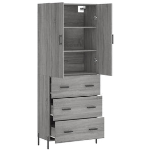 Ντουλάπι Γκρι Sonoma 69,5 x 34 x 180 εκ. Επεξεργασμένο Ξύλο - Pakobazaar