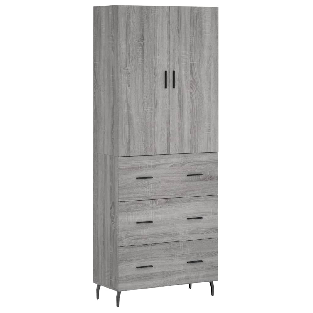Ντουλάπι Γκρι Sonoma 69,5 x 34 x 180 εκ. Επεξεργασμένο Ξύλο