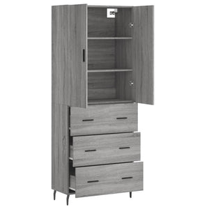 Ντουλάπι Γκρι Sonoma 69,5 x 34 x 180 εκ. Επεξεργασμένο Ξύλο