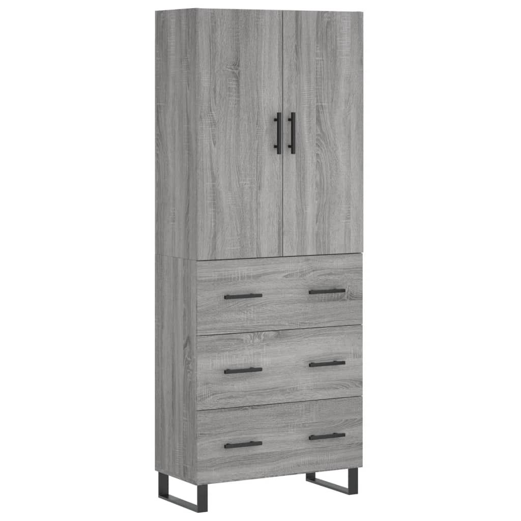 Ντουλάπι Γκρι Sonoma 69,5 x 34 x 180 εκ. Επεξεργασμένο Ξύλο - Pakobazaar