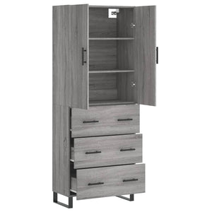 Ντουλάπι Γκρι Sonoma 69,5 x 34 x 180 εκ. Επεξεργασμένο Ξύλο - Pakobazaar