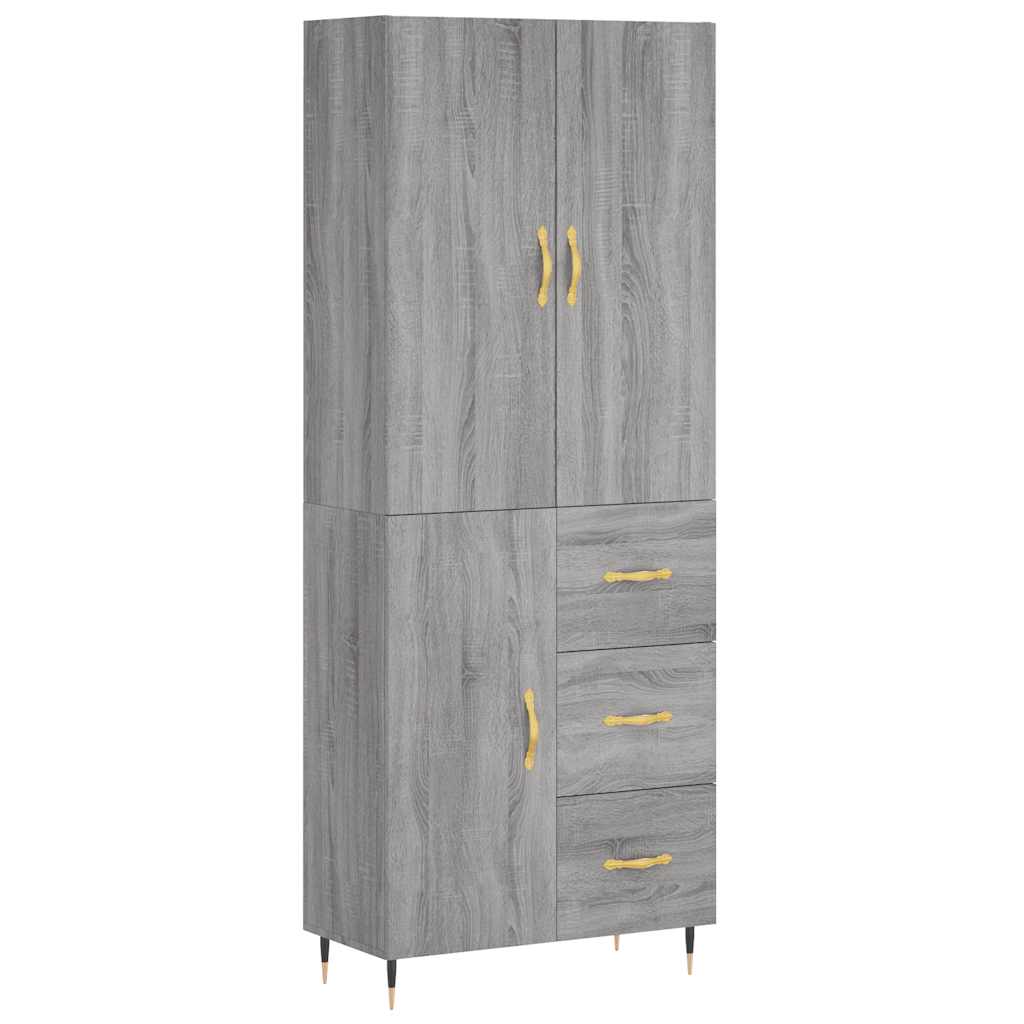 Ντουλάπι Γκρι Sonoma 69,5 x 34 x 180 εκ. Επεξεργασμένο Ξύλο