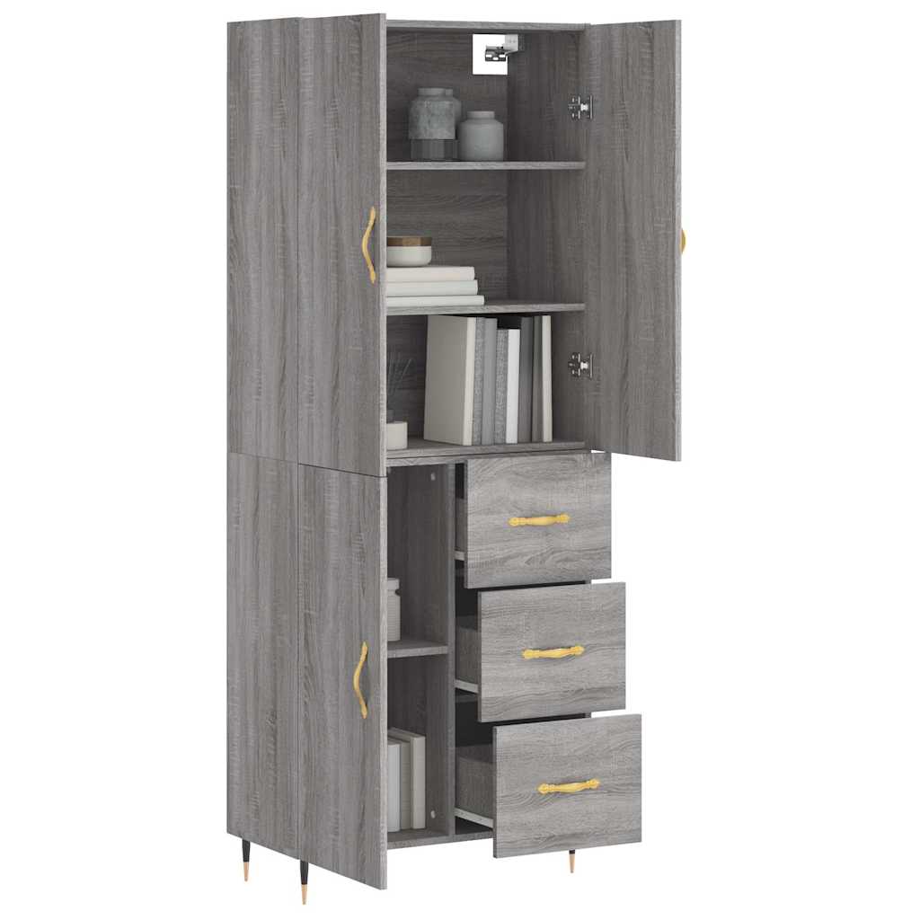 Ντουλάπι Γκρι Sonoma 69,5 x 34 x 180 εκ. Επεξεργασμένο Ξύλο
