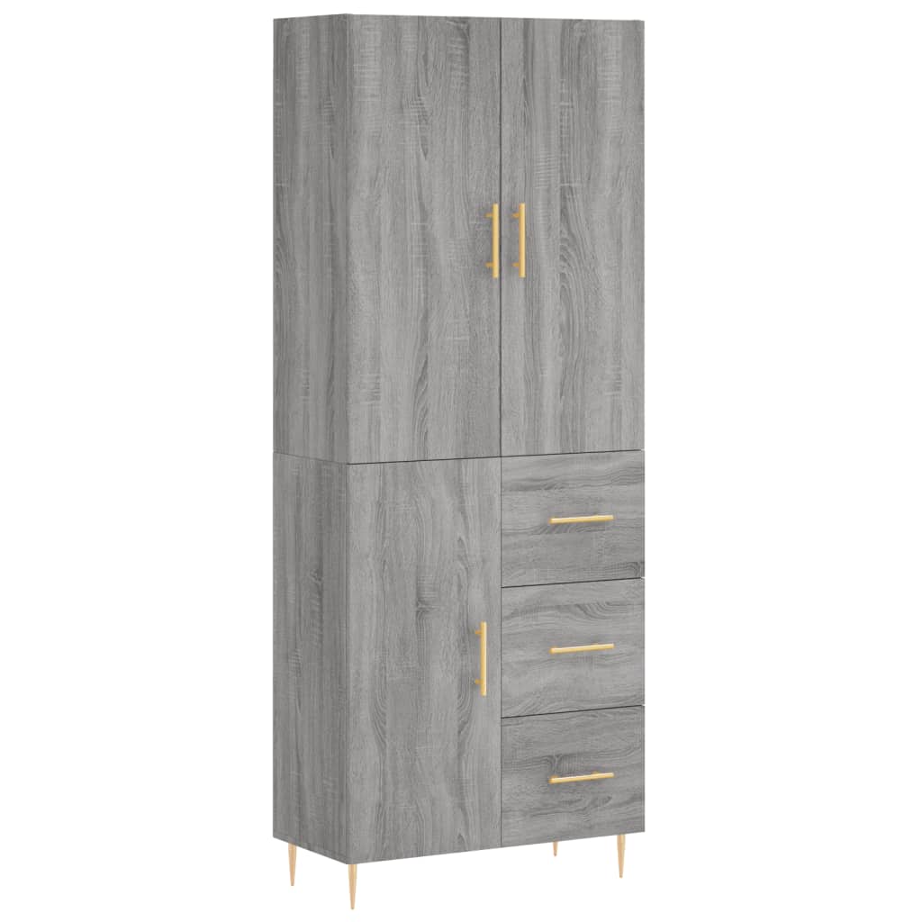 Ντουλάπι Γκρι Sonoma 69,5 x 34 x 180 εκ. Επεξεργασμένο Ξύλο