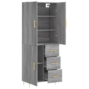 Ντουλάπι Γκρι Sonoma 69,5 x 34 x 180 εκ. Επεξεργασμένο Ξύλο