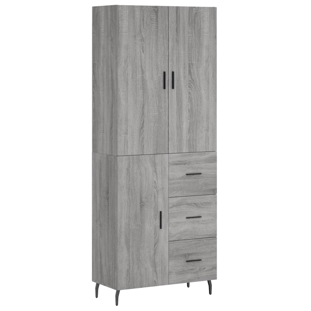 Ντουλάπι Γκρι Sonoma 69,5 x 34 x 180 εκ. Επεξεργασμένο Ξύλο