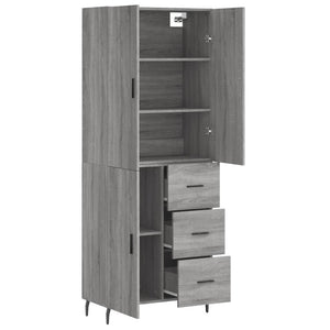 Ντουλάπι Γκρι Sonoma 69,5 x 34 x 180 εκ. Επεξεργασμένο Ξύλο