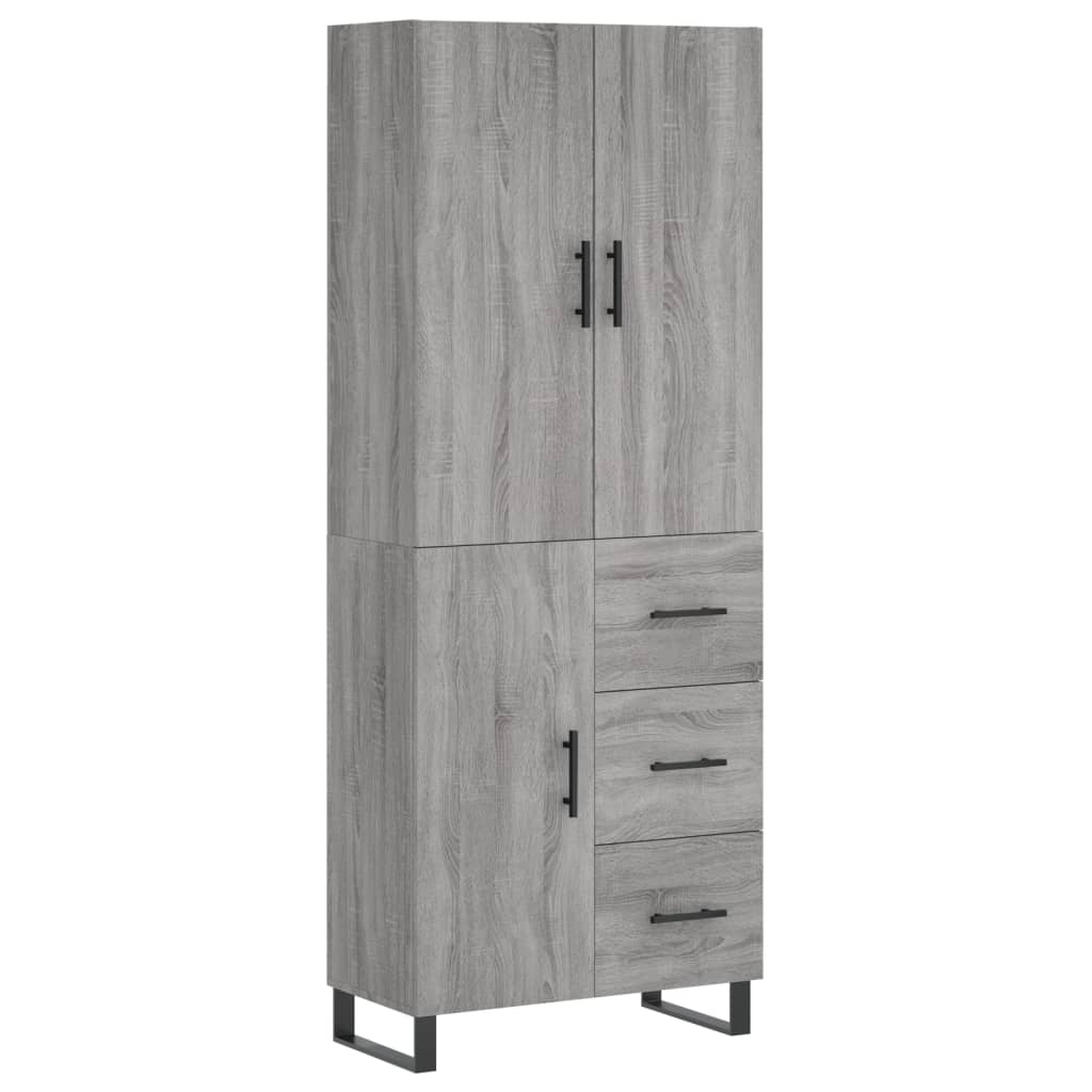 Ντουλάπι Γκρι Sonoma 69,5 x 34 x 180 εκ. Επεξεργασμένο Ξύλο