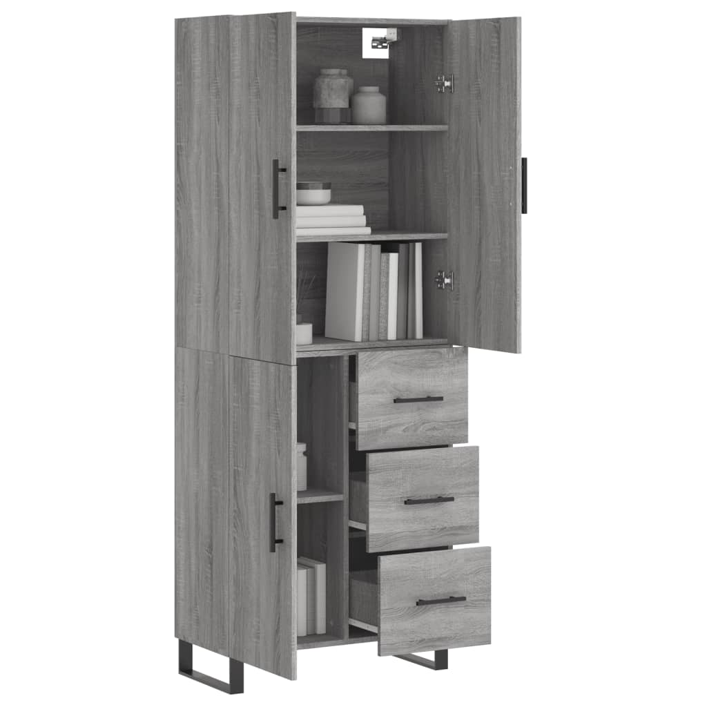 Ντουλάπι Γκρι Sonoma 69,5 x 34 x 180 εκ. Επεξεργασμένο Ξύλο