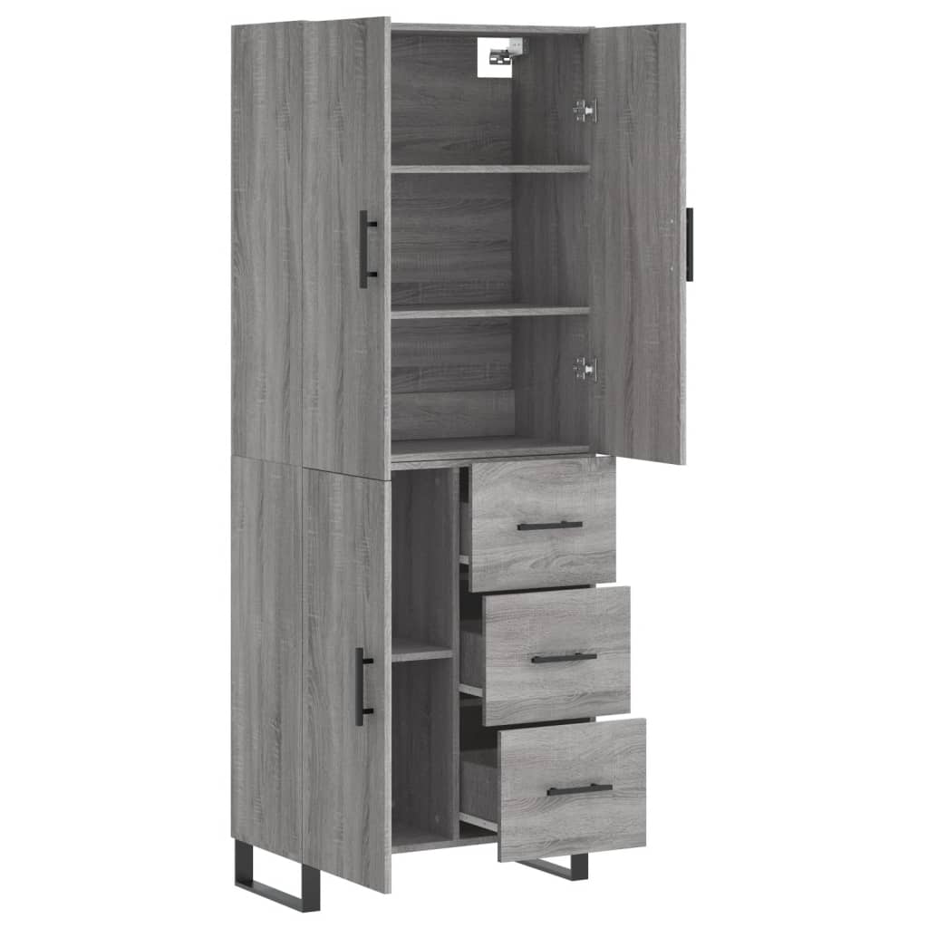 Ντουλάπι Γκρι Sonoma 69,5 x 34 x 180 εκ. Επεξεργασμένο Ξύλο