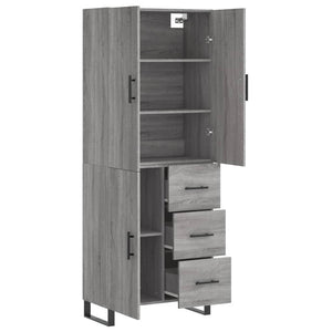 Ντουλάπι Γκρι Sonoma 69,5 x 34 x 180 εκ. Επεξεργασμένο Ξύλο