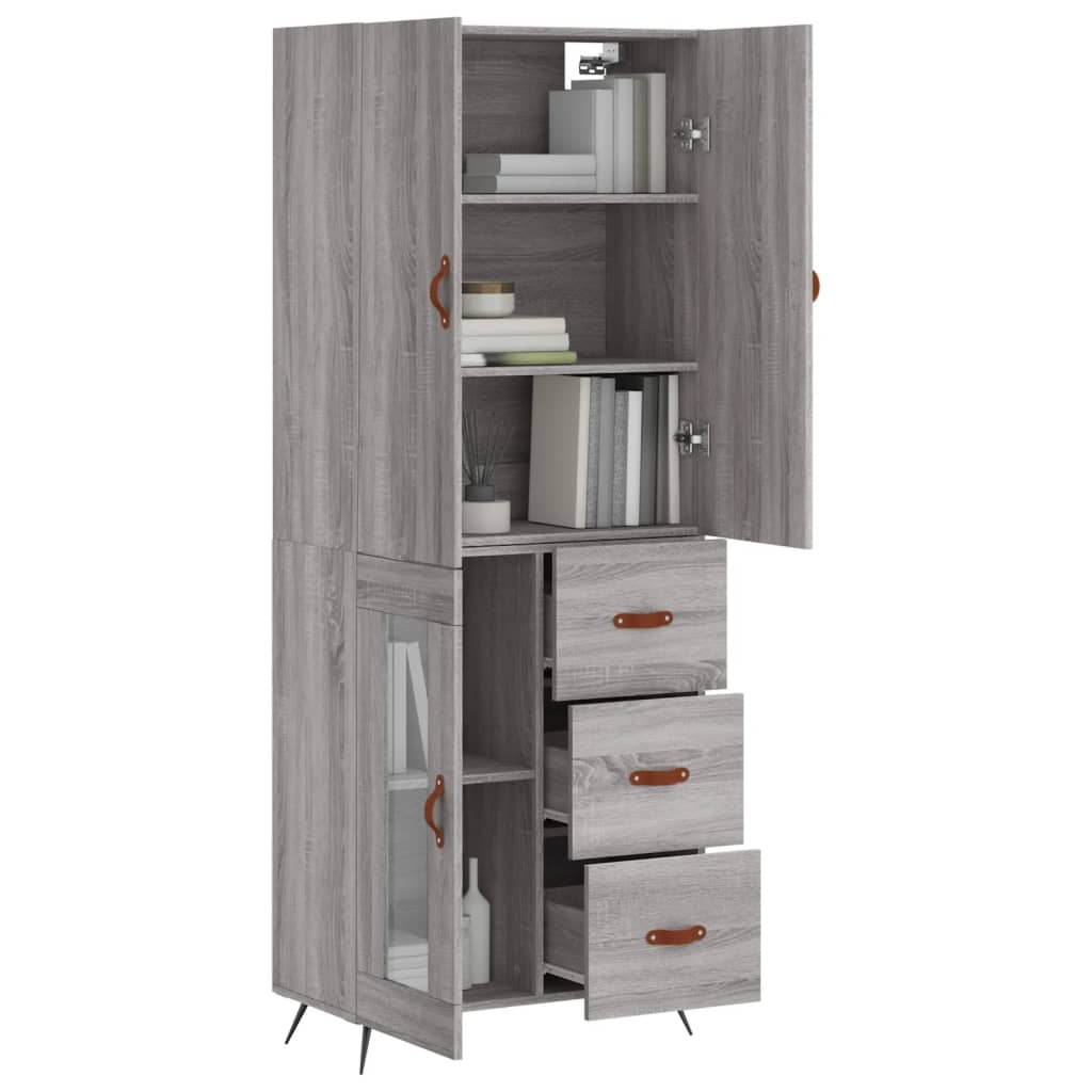 Ντουλάπι Γκρι Sonoma 69,5 x 34 x 180 εκ. Επεξεργασμένο Ξύλο