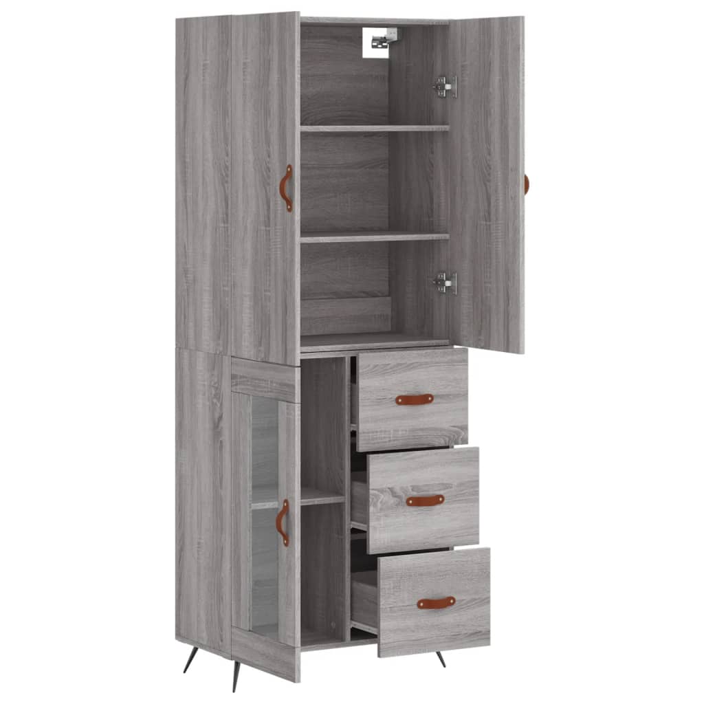 Ντουλάπι Γκρι Sonoma 69,5 x 34 x 180 εκ. Επεξεργασμένο Ξύλο