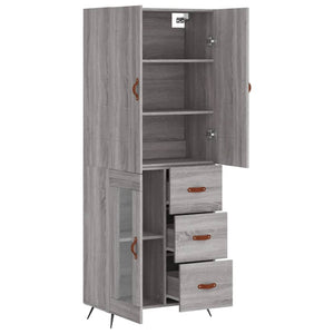 Ντουλάπι Γκρι Sonoma 69,5 x 34 x 180 εκ. Επεξεργασμένο Ξύλο