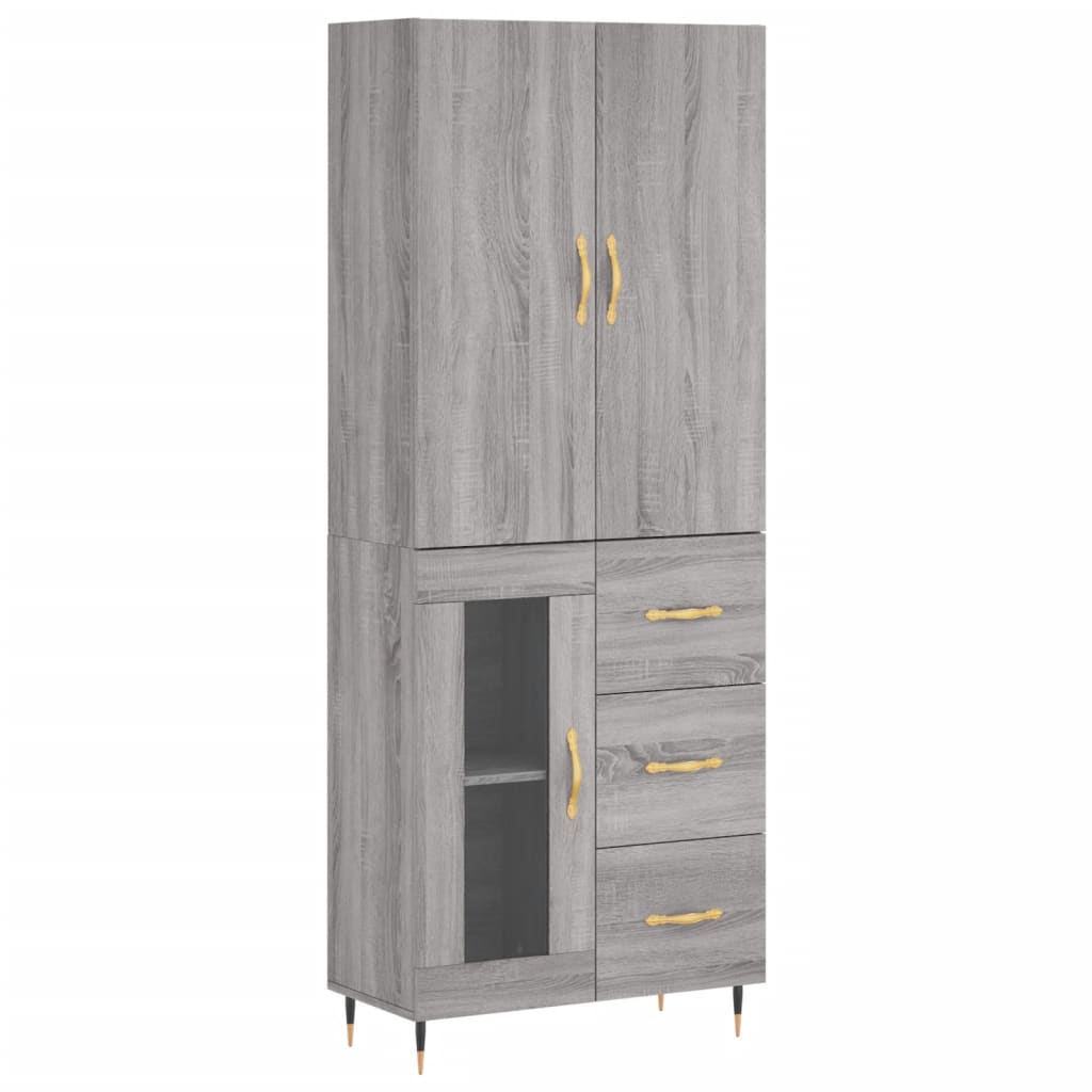Ντουλάπι Γκρι Sonoma 69,5 x 34 x 180 εκ. Επεξεργασμένο Ξύλο