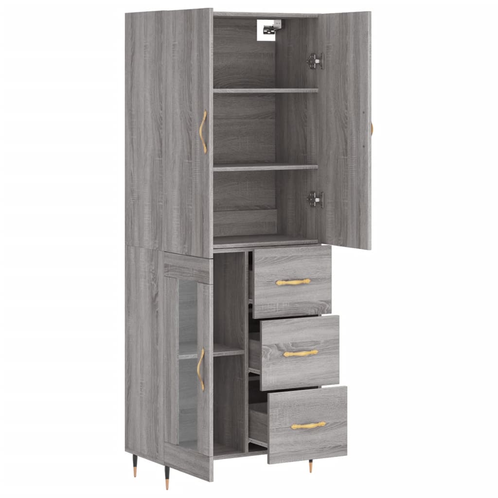 Ντουλάπι Γκρι Sonoma 69,5 x 34 x 180 εκ. Επεξεργασμένο Ξύλο