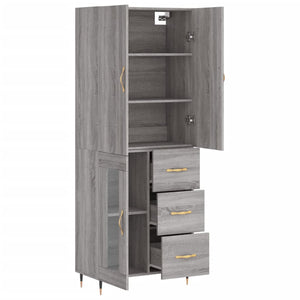Ντουλάπι Γκρι Sonoma 69,5 x 34 x 180 εκ. Επεξεργασμένο Ξύλο