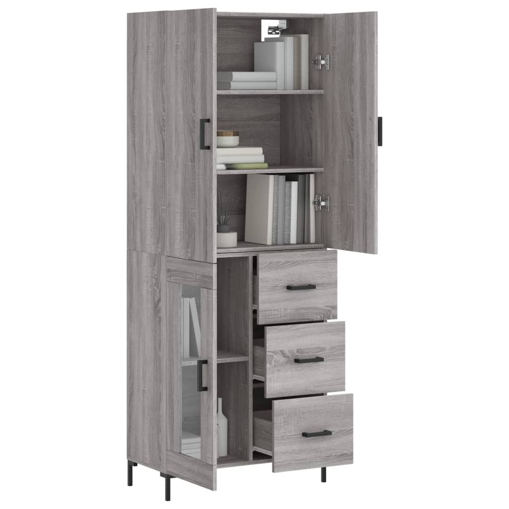 Ντουλάπι Γκρι Sonoma 69,5 x 34 x 180 εκ. Επεξεργασμένο Ξύλο