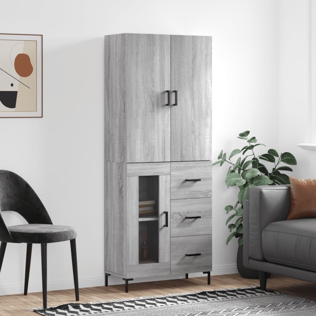 Ντουλάπι Γκρι Sonoma 69,5 x 34 x 180 εκ. Επεξεργασμένο Ξύλο