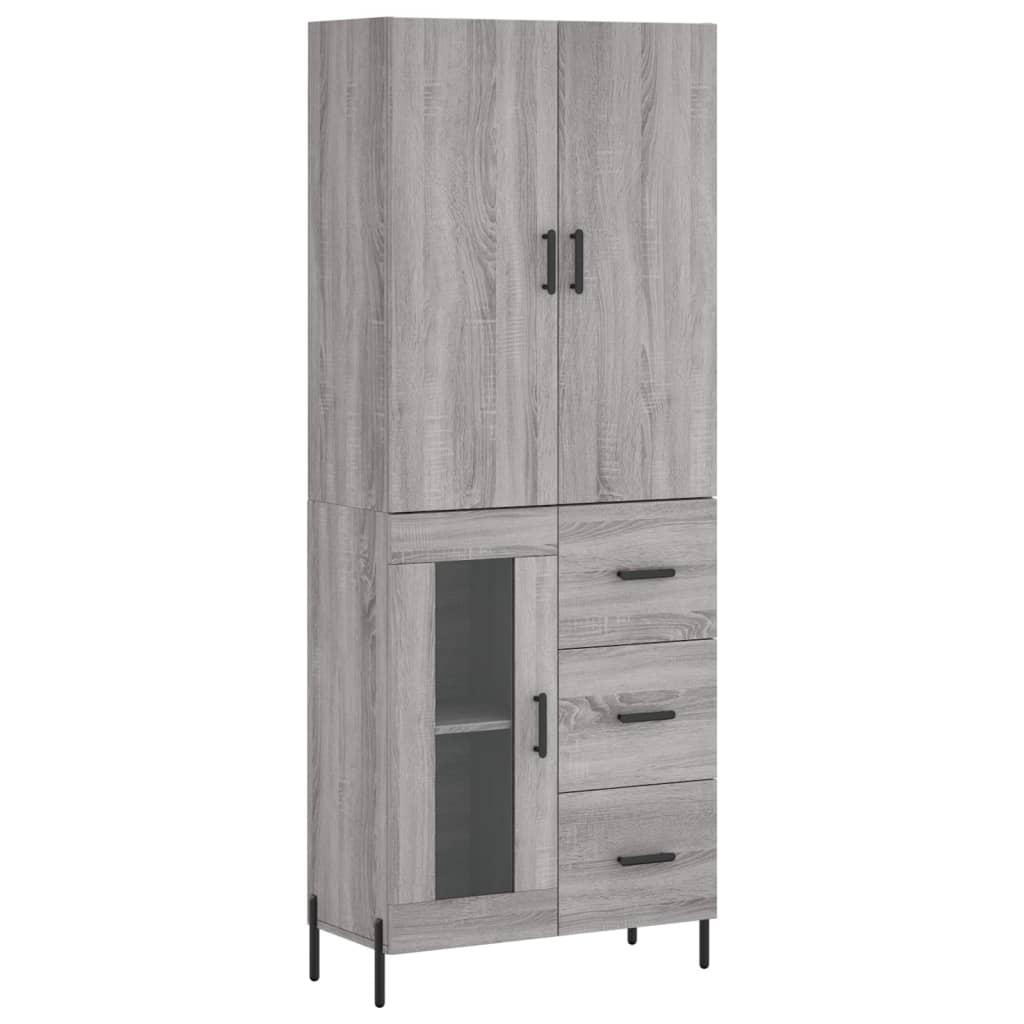 Ντουλάπι Γκρι Sonoma 69,5 x 34 x 180 εκ. Επεξεργασμένο Ξύλο