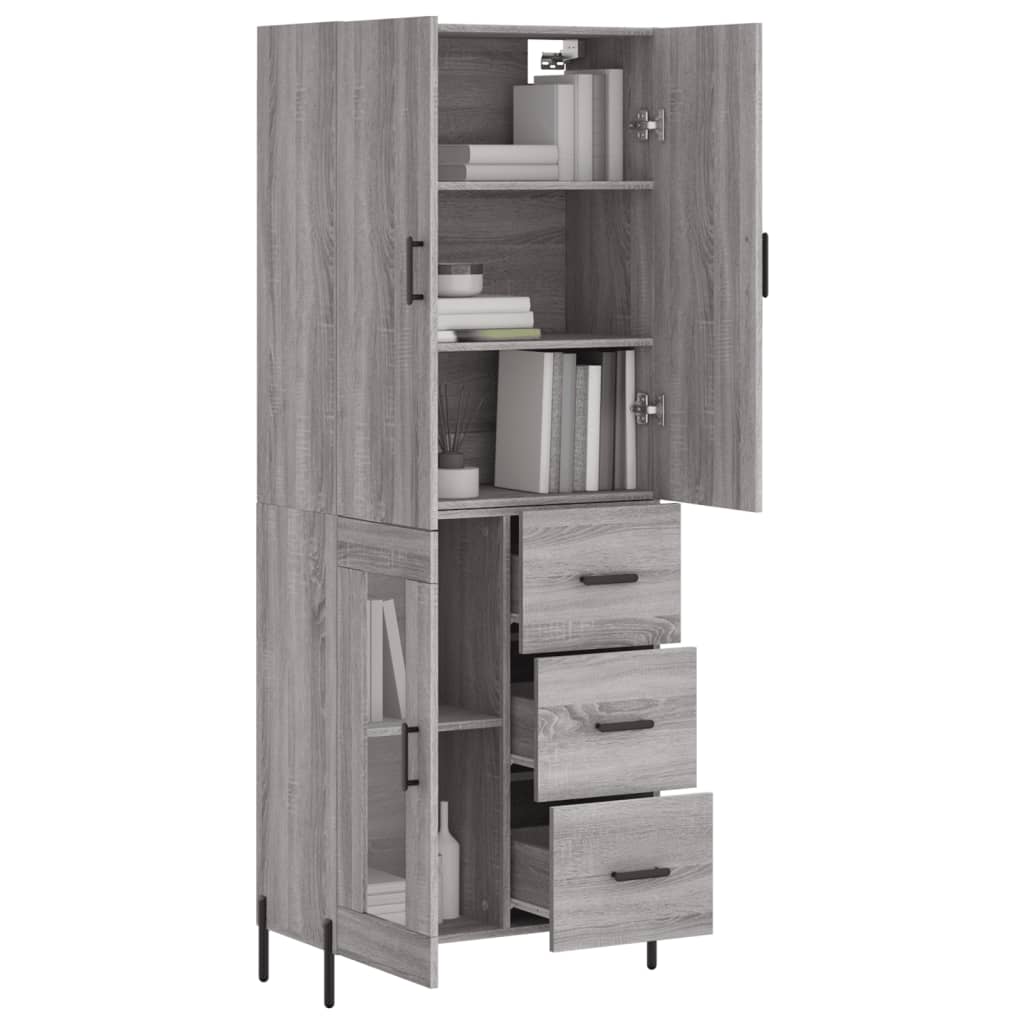 Ντουλάπι Γκρι Sonoma 69,5 x 34 x 180 εκ. Επεξεργασμένο Ξύλο
