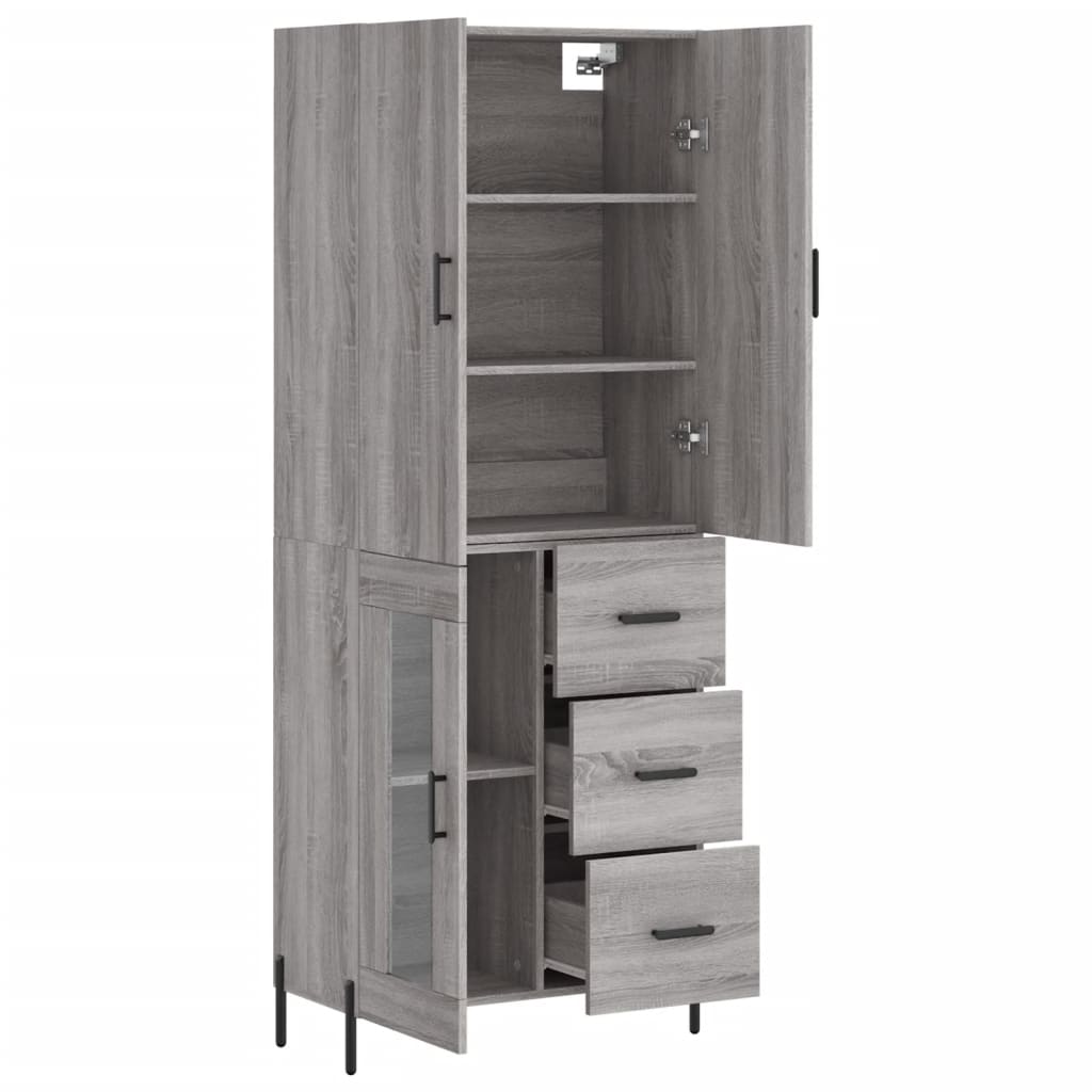 Ντουλάπι Γκρι Sonoma 69,5 x 34 x 180 εκ. Επεξεργασμένο Ξύλο