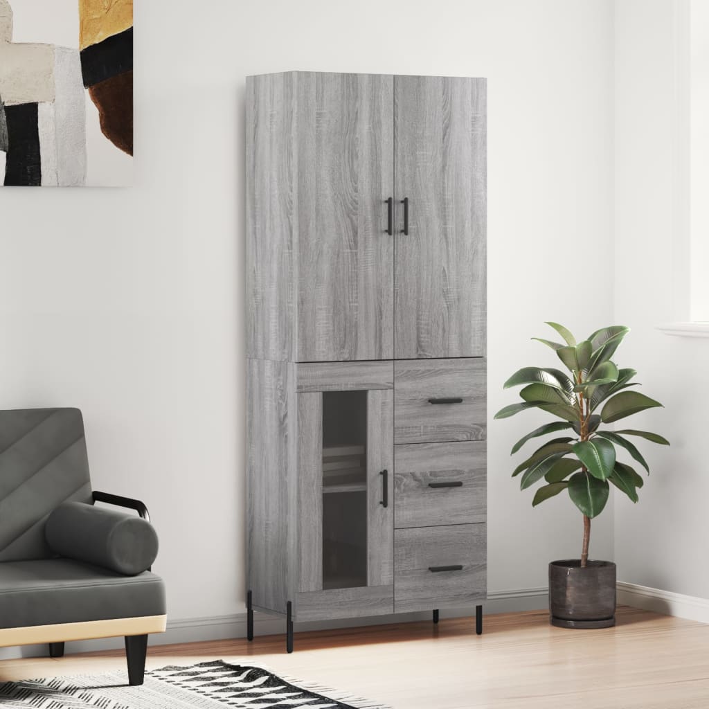 Ντουλάπι Γκρι Sonoma 69,5 x 34 x 180 εκ. Επεξεργασμένο Ξύλο
