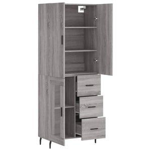 Ντουλάπι Γκρι Sonoma 69,5 x 34 x 180 εκ. Επεξεργασμένο Ξύλο