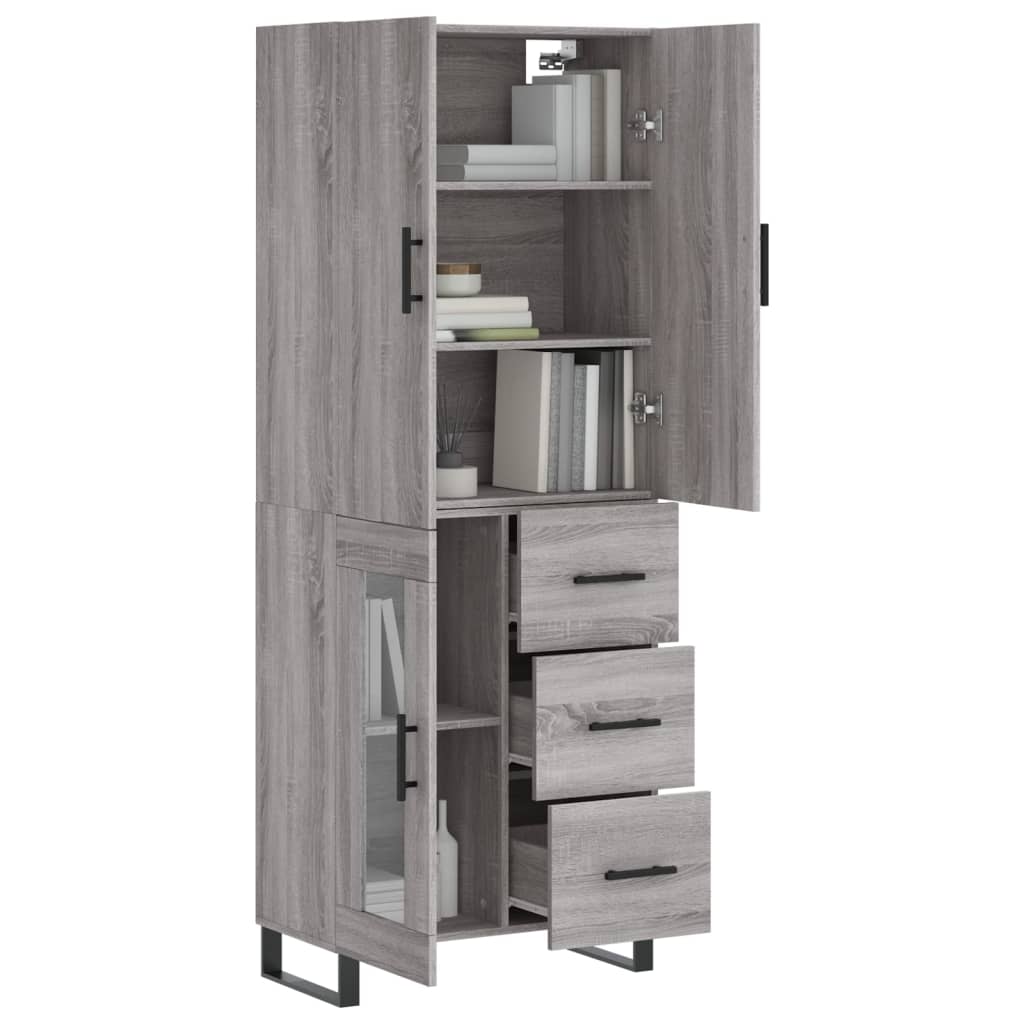 Ντουλάπι Γκρι Sonoma 69,5 x 34 x 180 εκ. Επεξεργασμένο Ξύλο