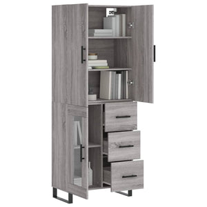 Ντουλάπι Γκρι Sonoma 69,5 x 34 x 180 εκ. Επεξεργασμένο Ξύλο
